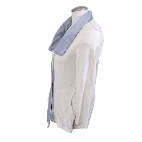 Prairie Underground Button Up Shirt Womens S Pockets Hemp Organic Cotton Striped - Picture 3 of 6